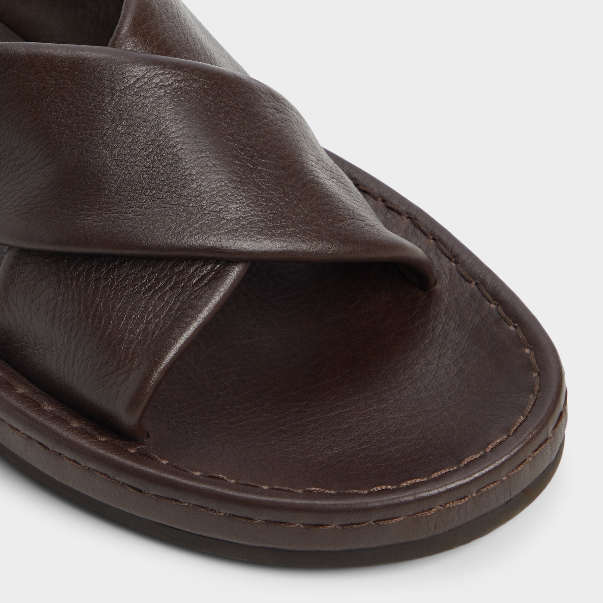 Steele Dark Brown Men's Sandals & Slides - Slide sandal