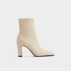 Block heel Cybele in Cream - Ankle boot