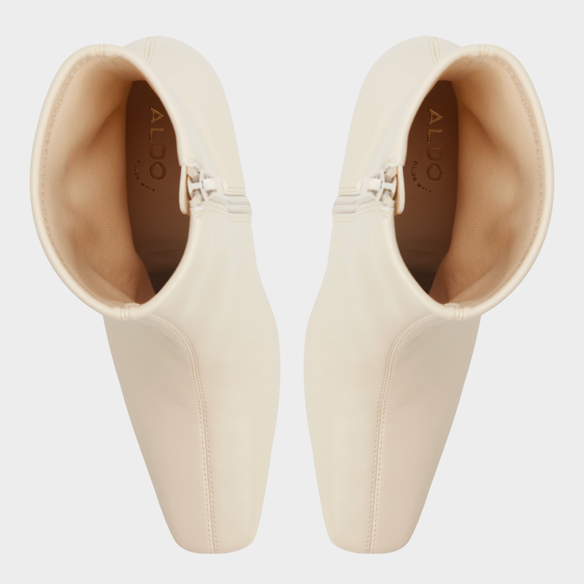 Block heel Cybele in Cream - Ankle boot