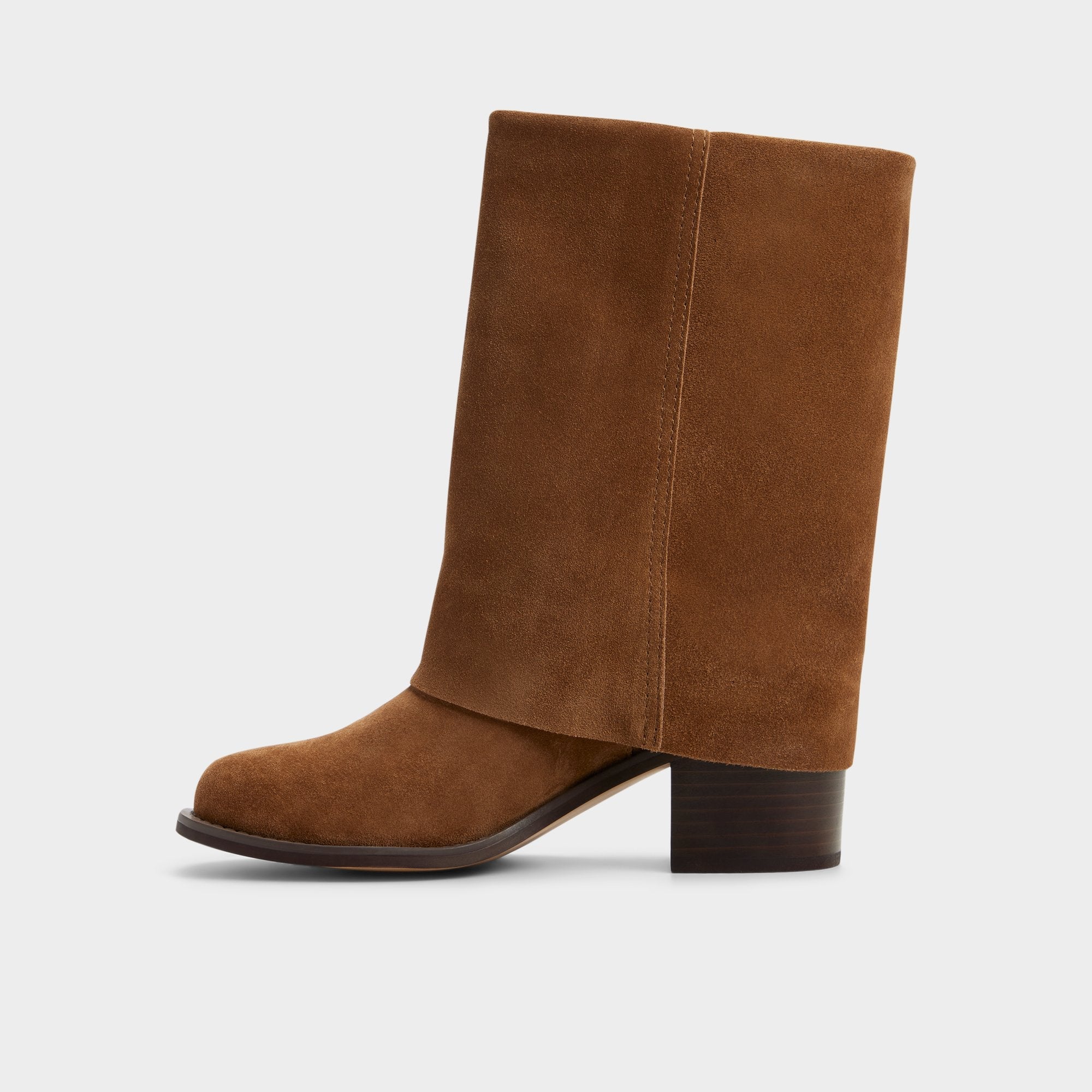 Block heel Nolya in Medium Brown - Ankle boot