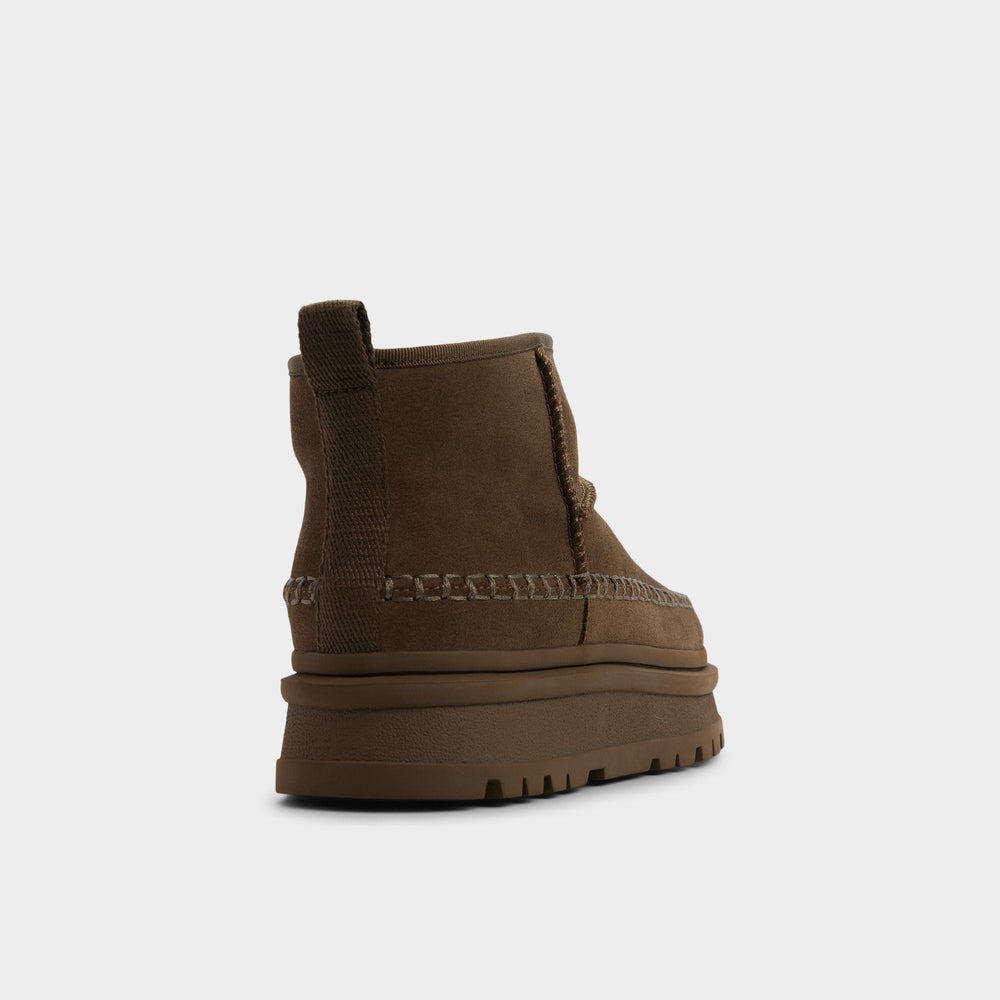 Milanie in Dark Green - Ankle boot Lug sole