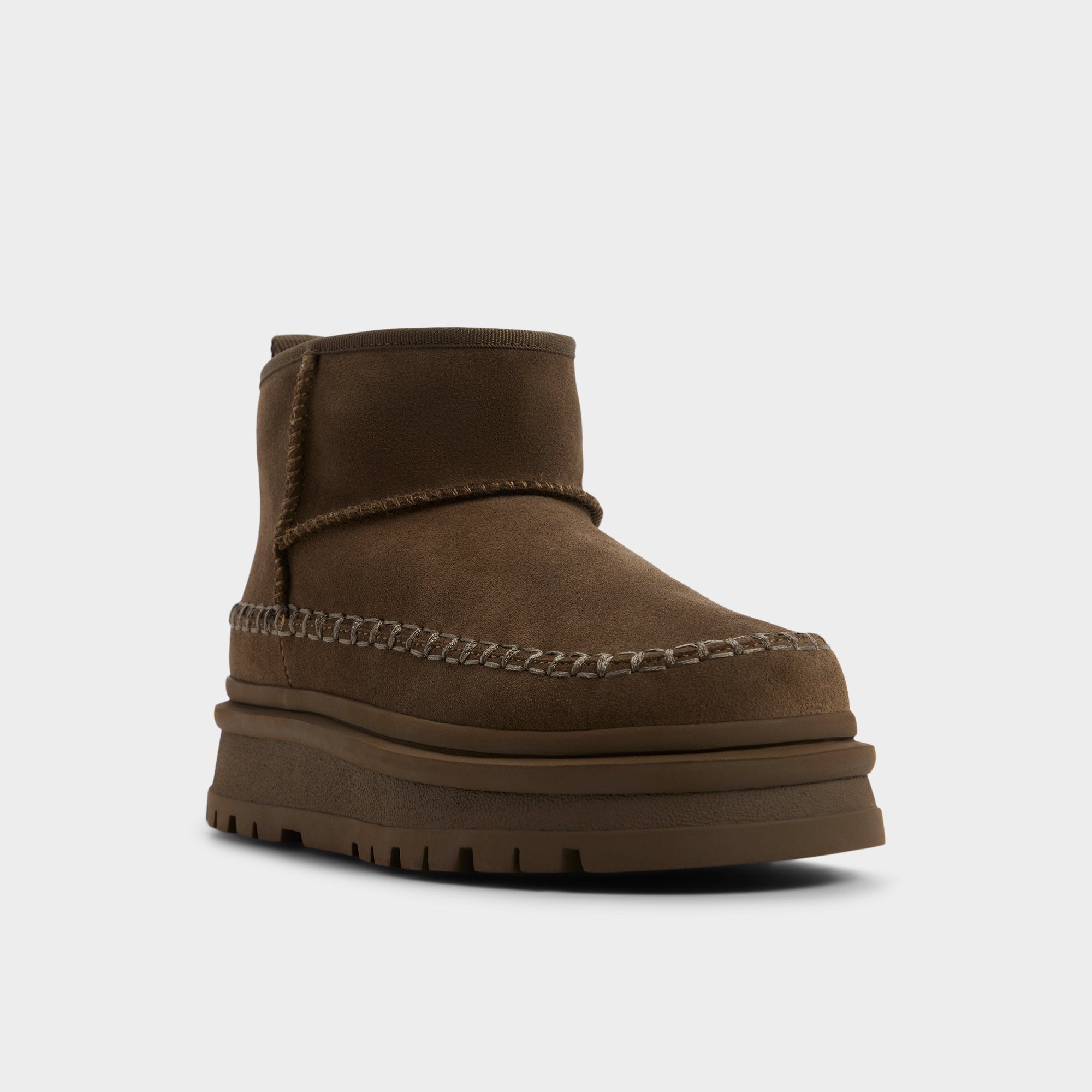 Milanie in Dark Green - Ankle boot Lug sole