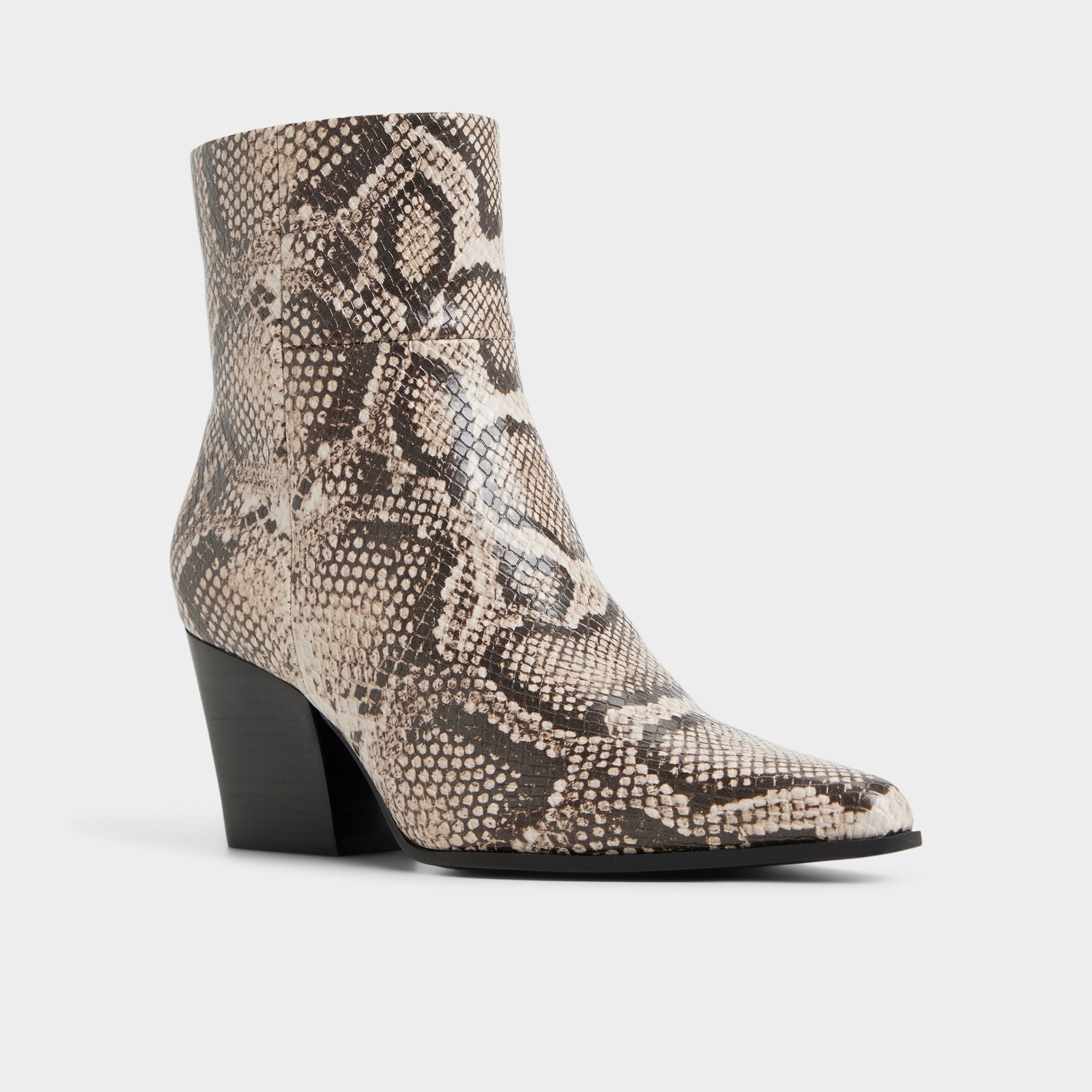 Shanah in Open Brown - Ankle boot Block heel