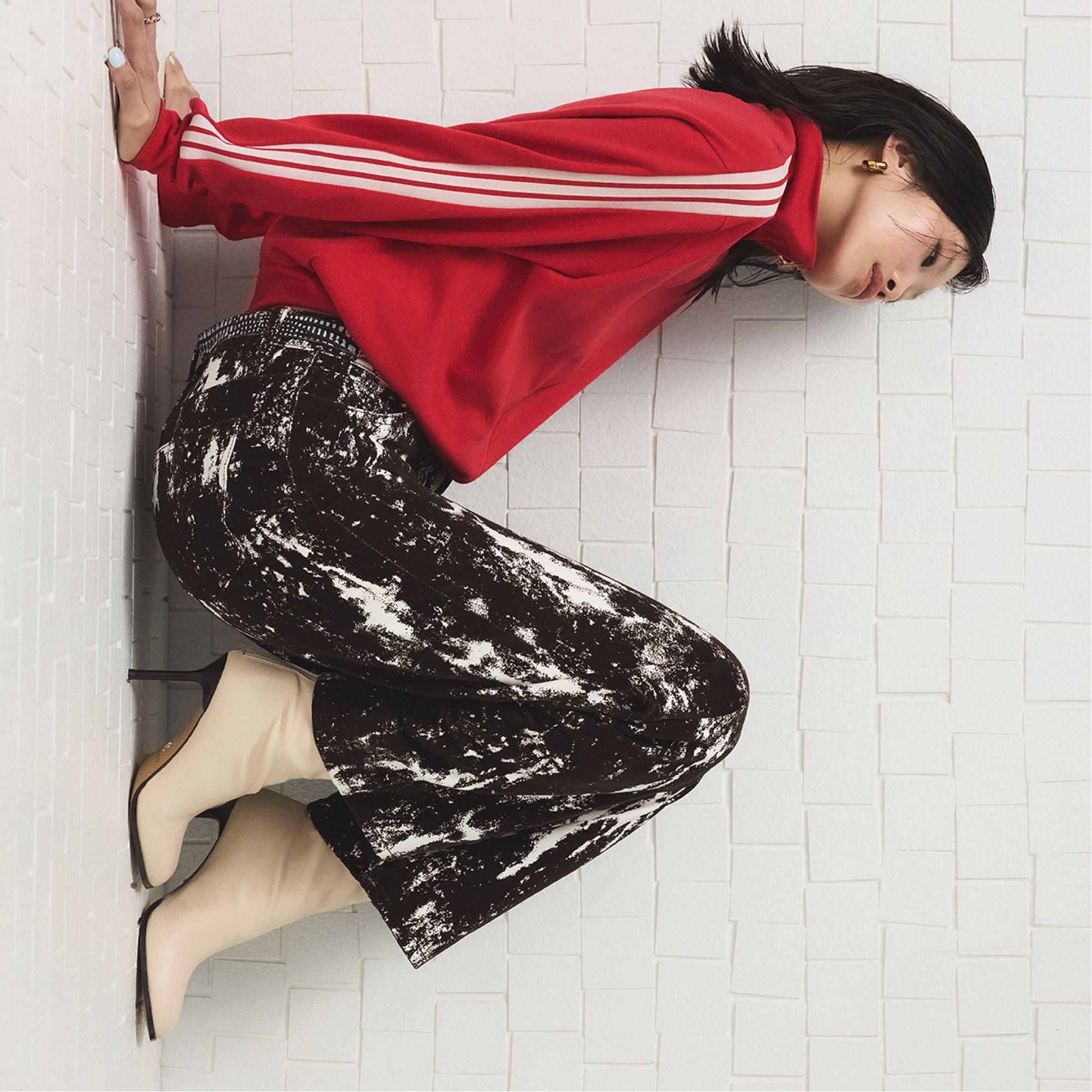 Stiletto heel Evander in Cream - Ankle boot