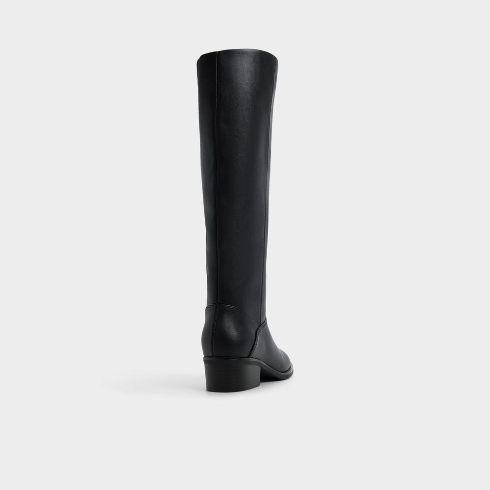 Kaydienh in Black - Knee-high boot Block heel