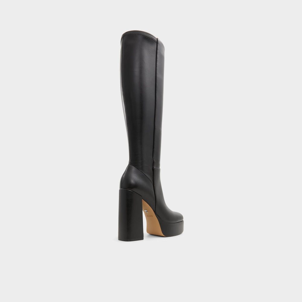 Platform Albie Black Women's Tall Boots - Knee-high boot
