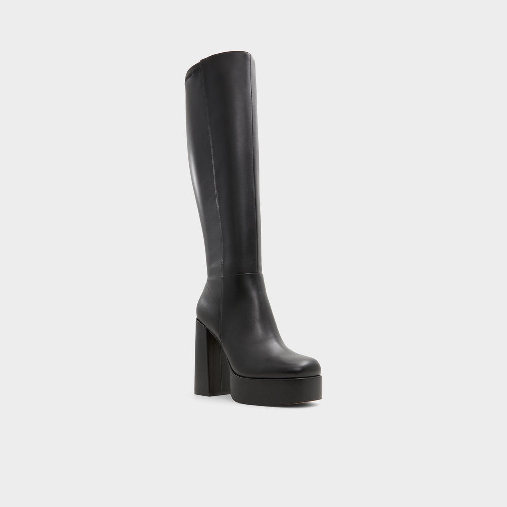 Platform Albie Black Women's Tall Boots - Knee-high boot
