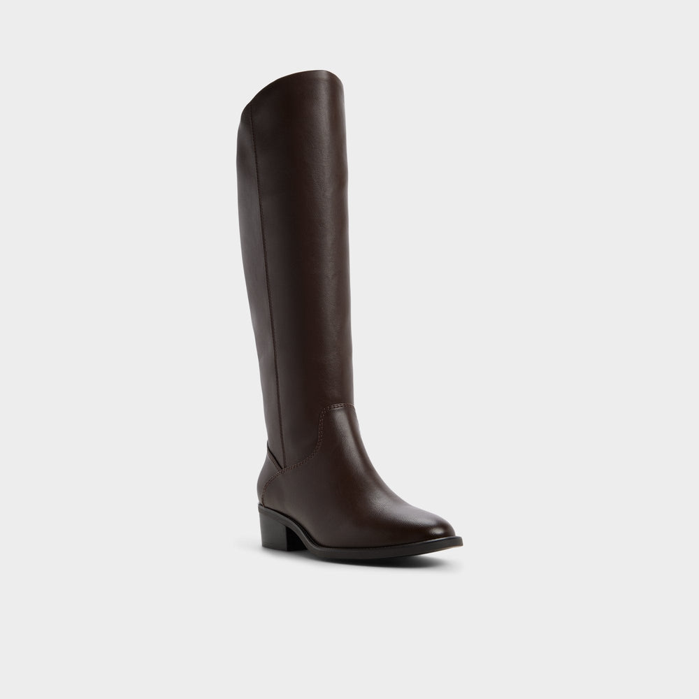 Block heel Kaydienh in Dark Brown - Knee-high boot