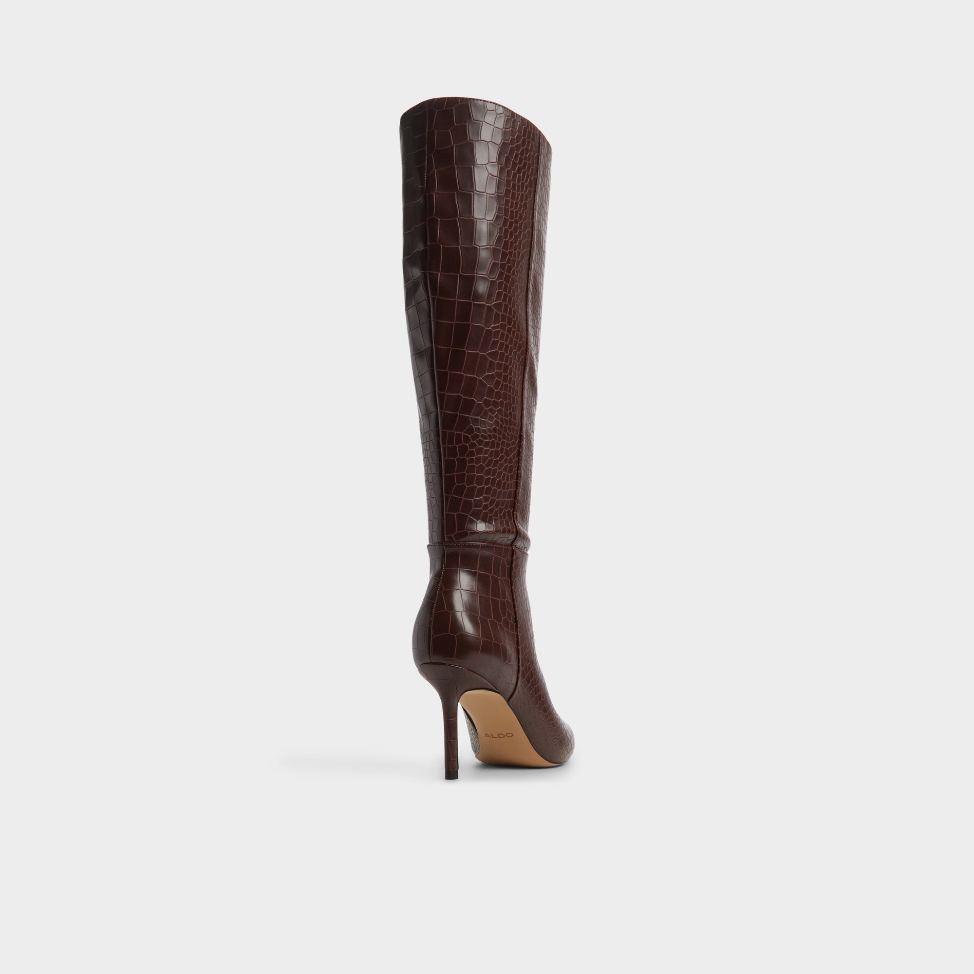 Stiletto heel Saphiria Dark Brown Women's Tall Boots - Knee-high boot