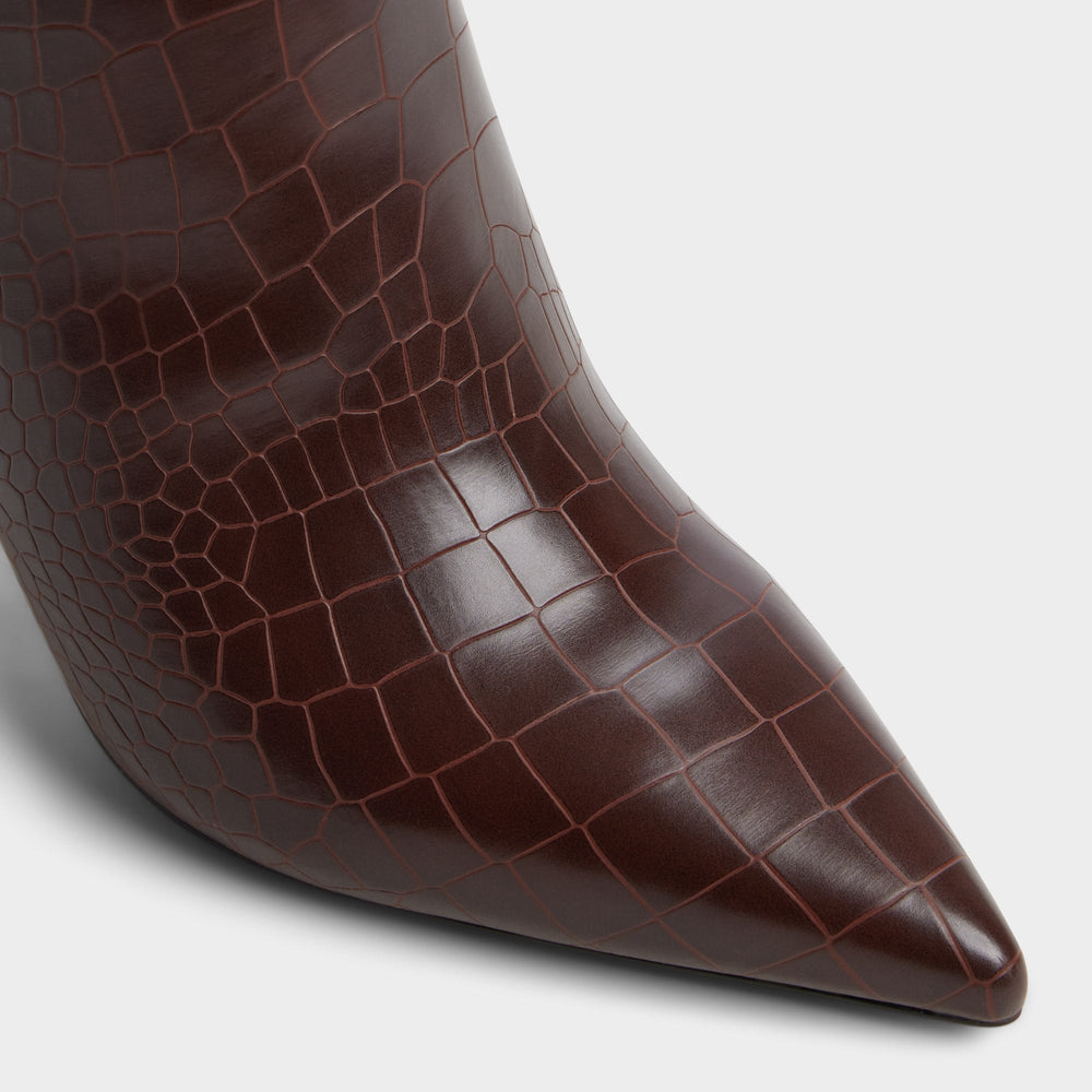 Stiletto heel Saphiria Dark Brown Women's Tall Boots - Knee-high boot