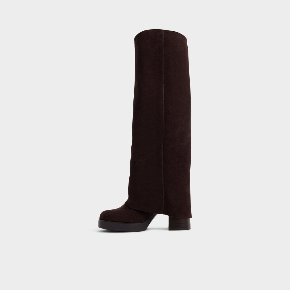 Maeveh in Dark Brown - Knee-high boot Platform