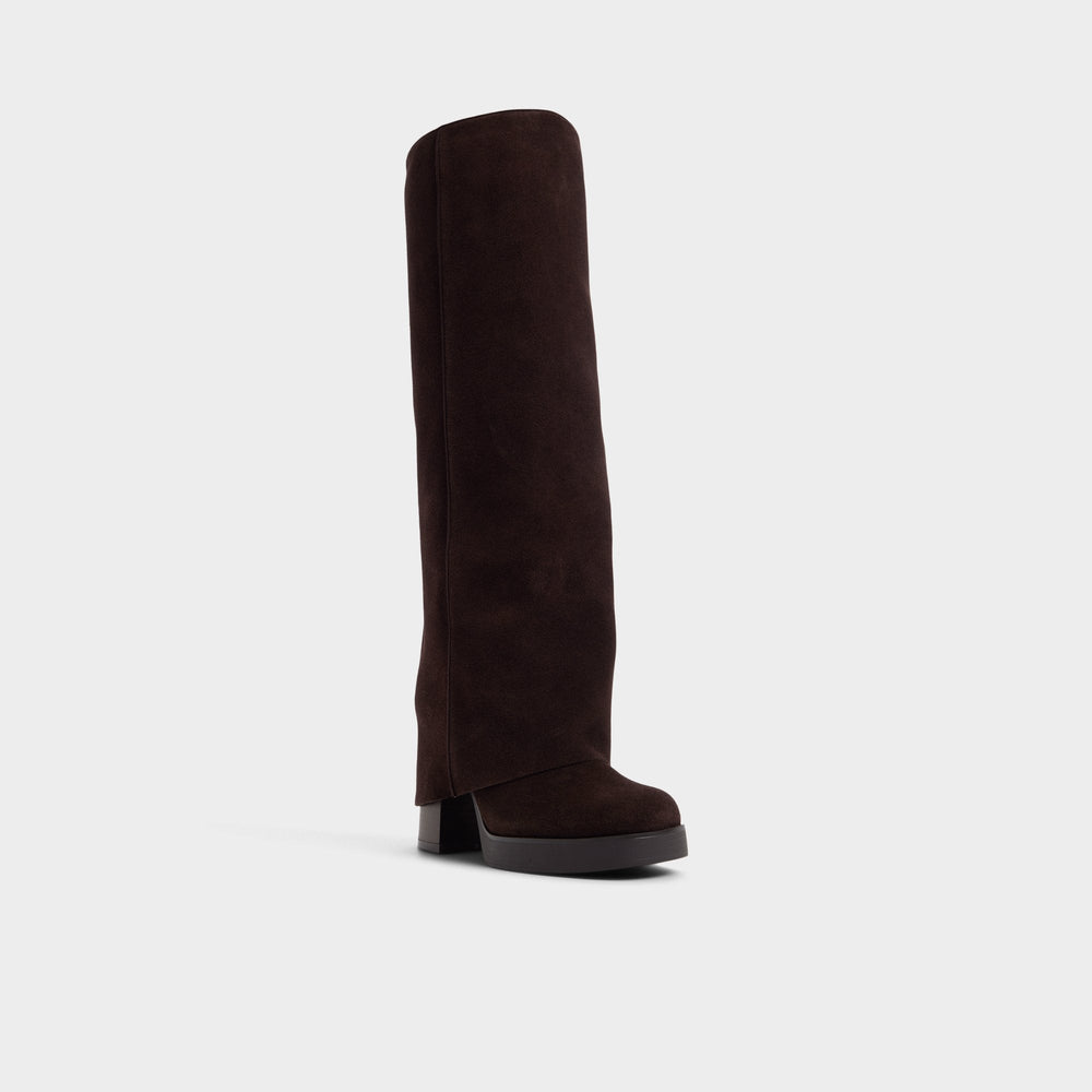 Maeveh in Dark Brown - Knee-high boot Platform