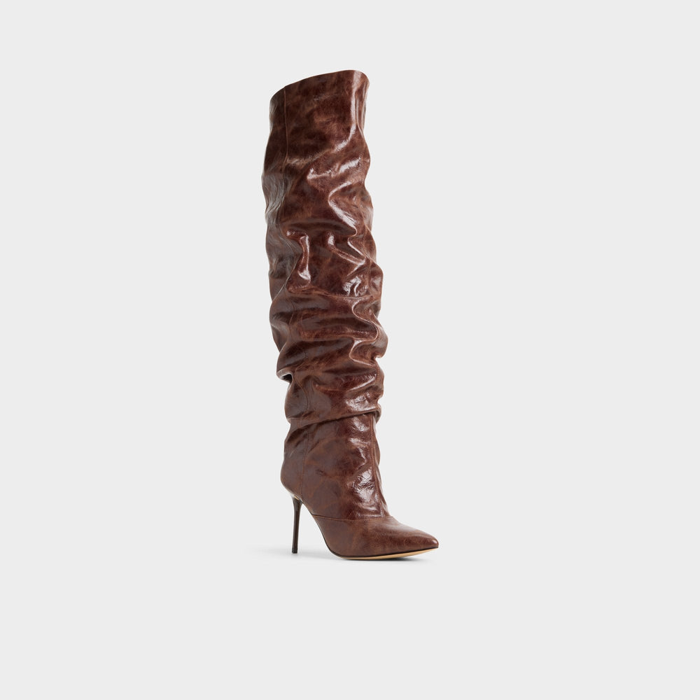 Daroba in Dark Brown - Over-the-knee boot Stiletto heel