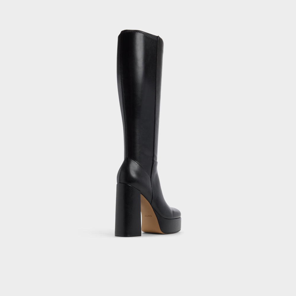 Platform Albie in Wc Black - Knee-high boot