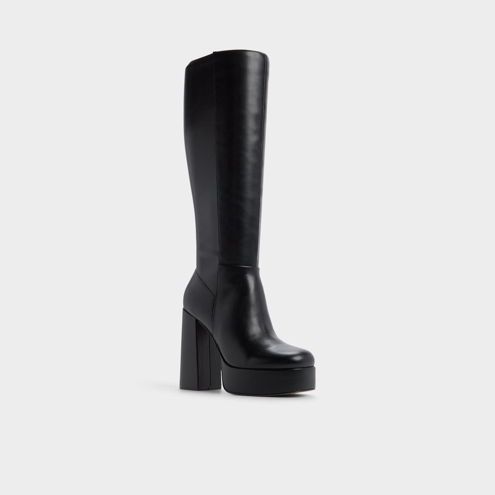Platform Albie in Wc Black - Knee-high boot