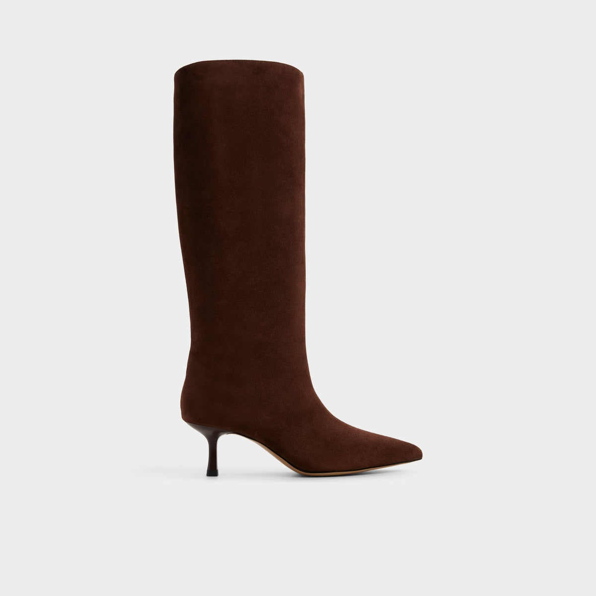 Selora in Dark Brown - Knee-high boot Stiletto heel