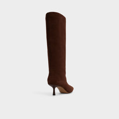 Selora in Dark Brown - Knee-high boot Stiletto heel