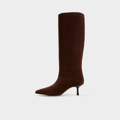 Selora in Dark Brown - Knee-high boot Stiletto heel