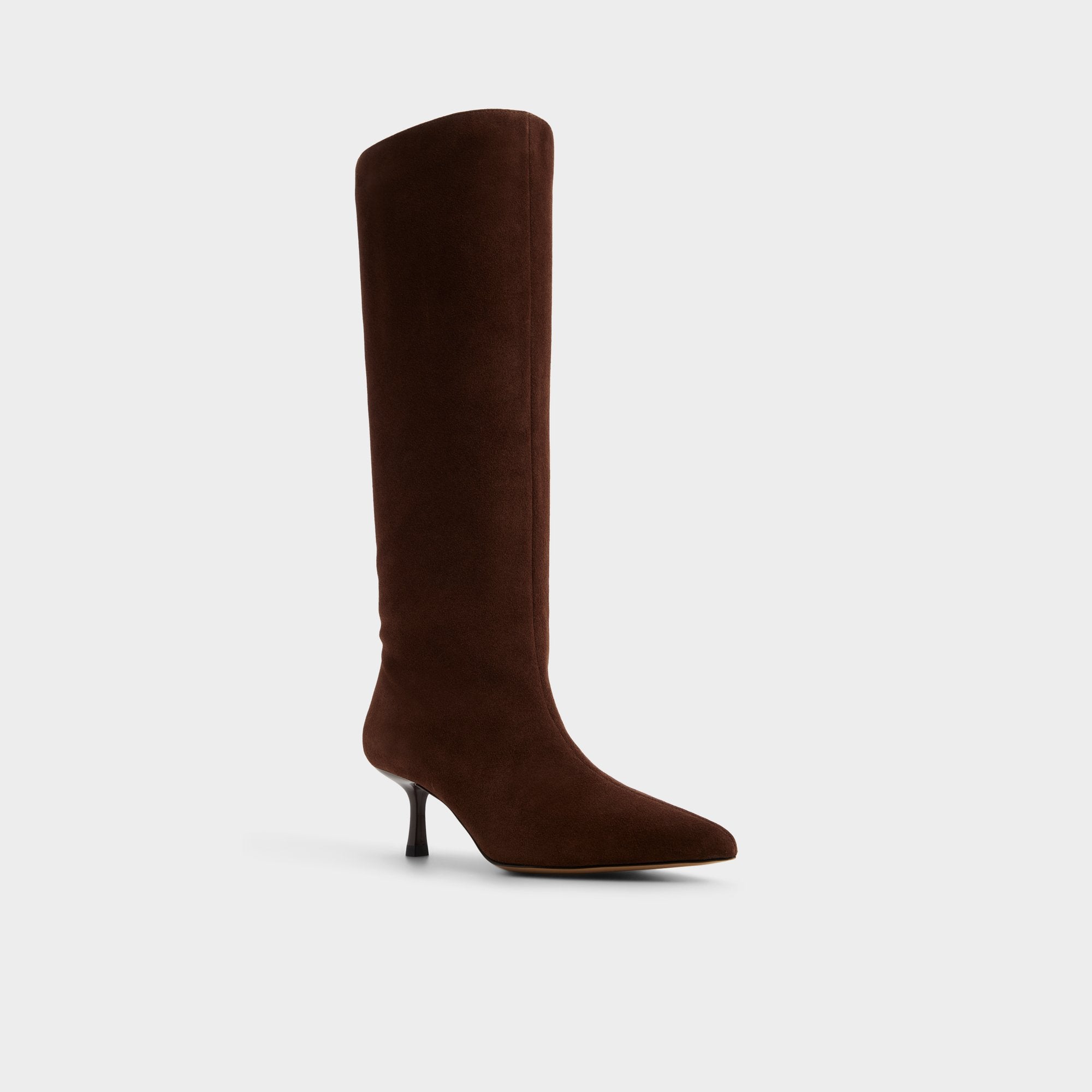 Selora in Dark Brown - Knee-high boot Stiletto heel