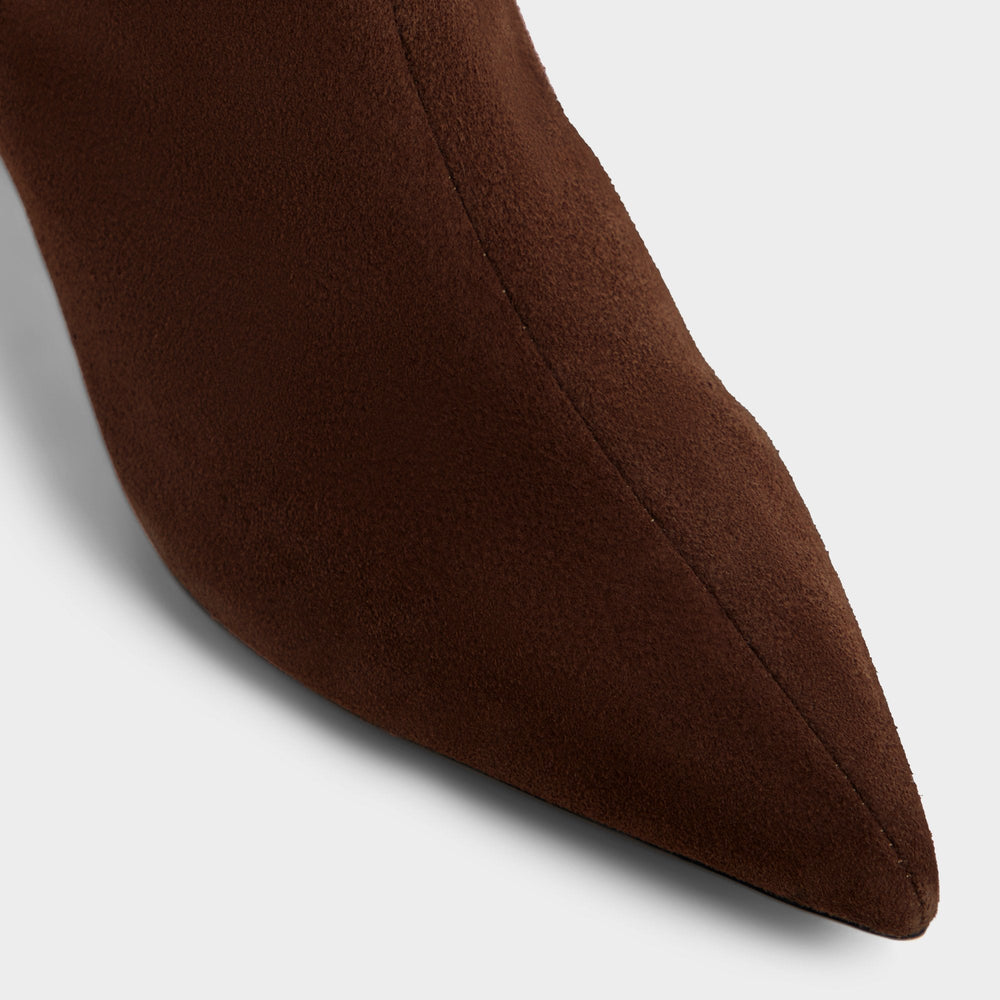 Selora in Dark Brown - Knee-high boot Stiletto heel