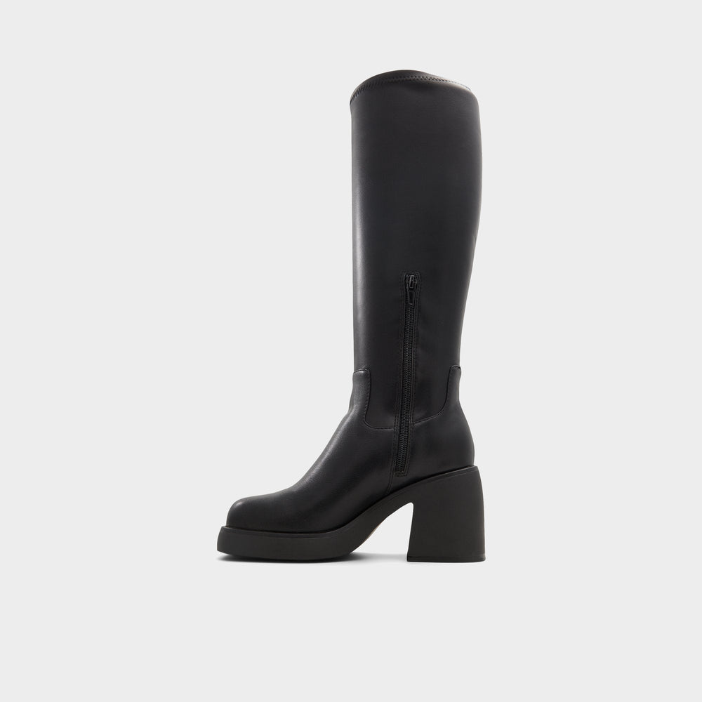 Platform Auster Black Women's Tall Boots - Knee-high boot
