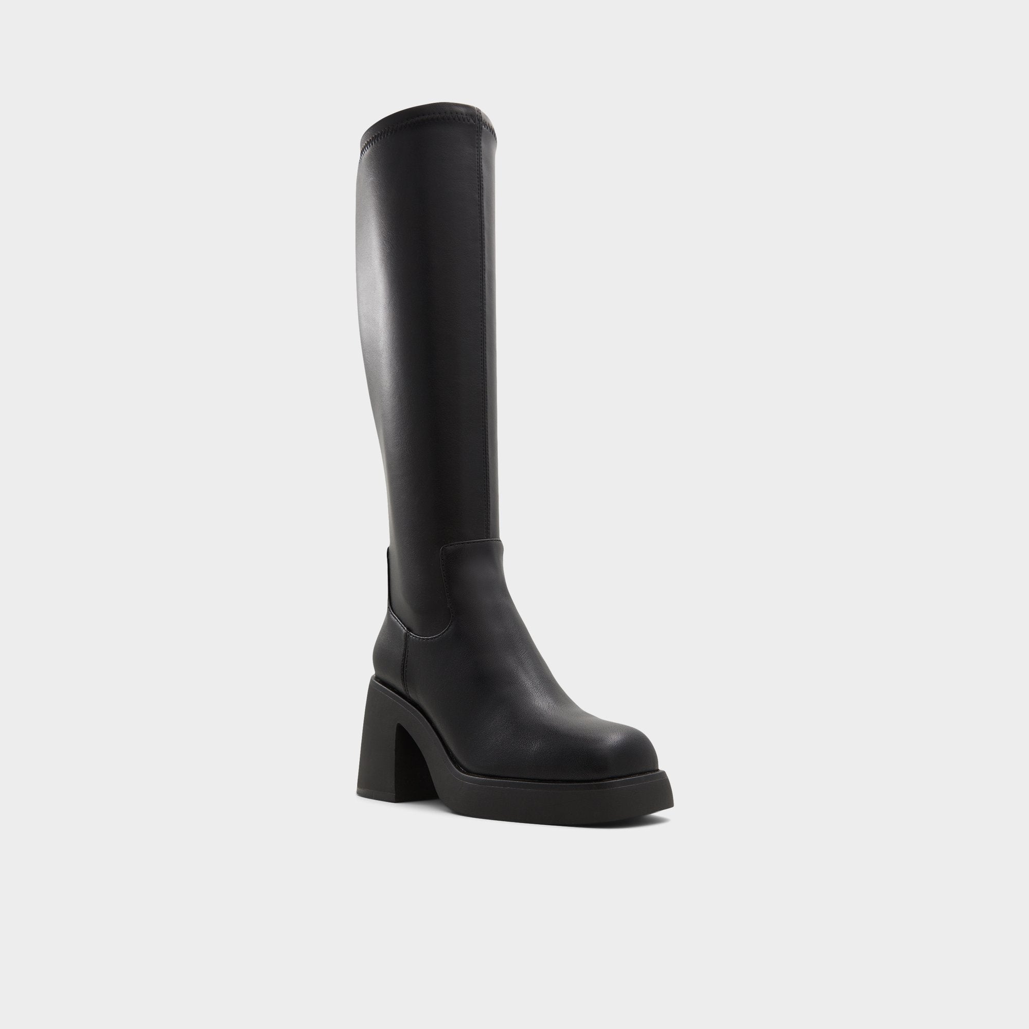 Platform Auster Black Women's Tall Boots - Knee-high boot