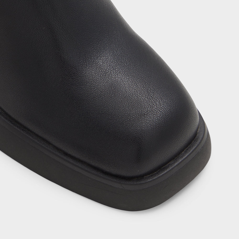 Platform Auster Black Women's Tall Boots - Knee-high boot