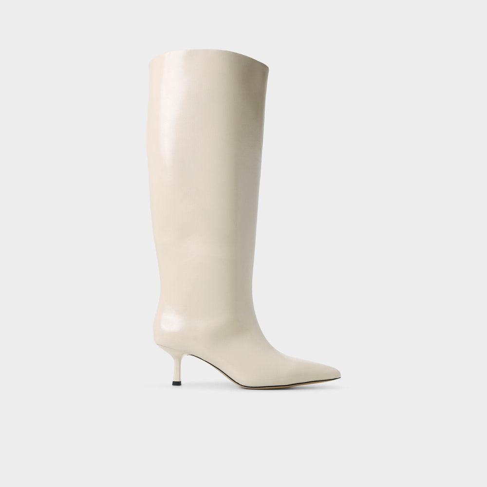 Selora-wc in Cream - Knee-high boot Stiletto heel