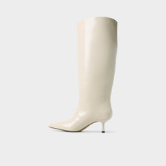Selora-wc in Cream - Knee-high boot Stiletto heel