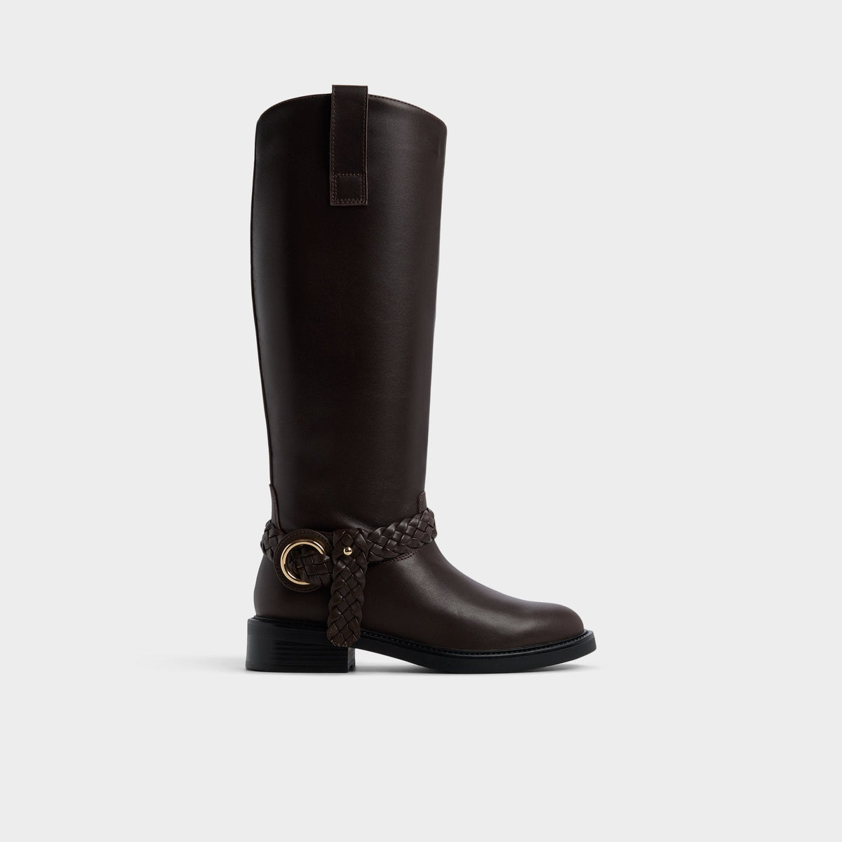 Block heel Philippa in Dark Brown - Riding boot