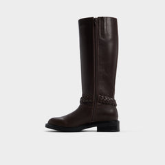 Block heel Philippa in Dark Brown - Riding boot