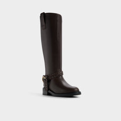Block heel Philippa in Dark Brown - Riding boot