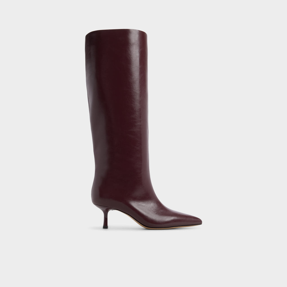 Selora in Burgundy - Knee-high boot Stiletto heel