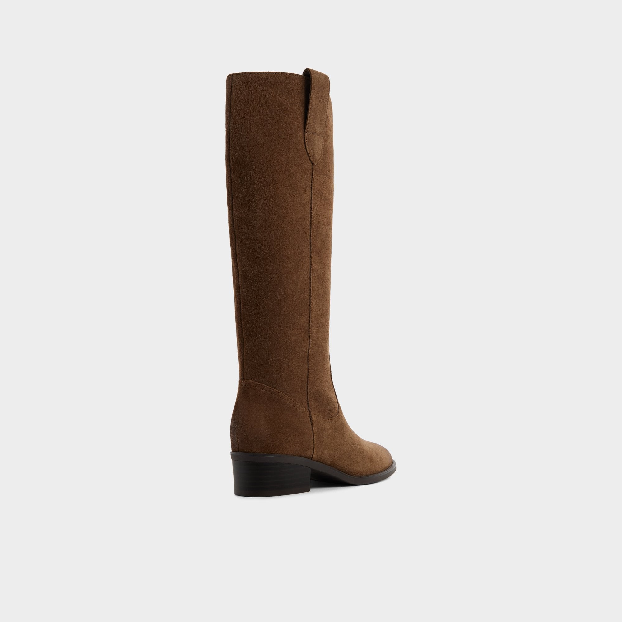 Block heel Kaydia in Dark Brown - Knee-high western boot