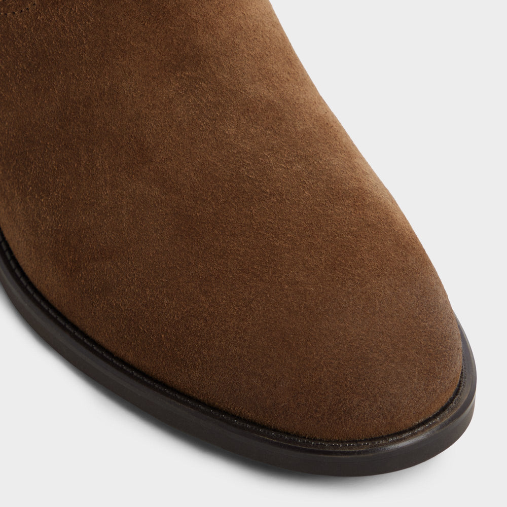 Block heel Kaydia in Dark Brown - Knee-high western boot