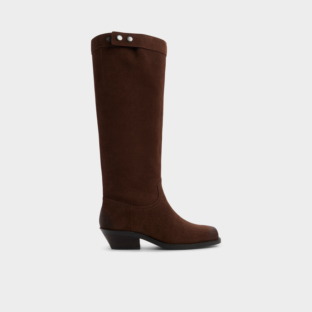 Emberlyn in Dark Brown 14163446 - Knee-high western boot Cup sole