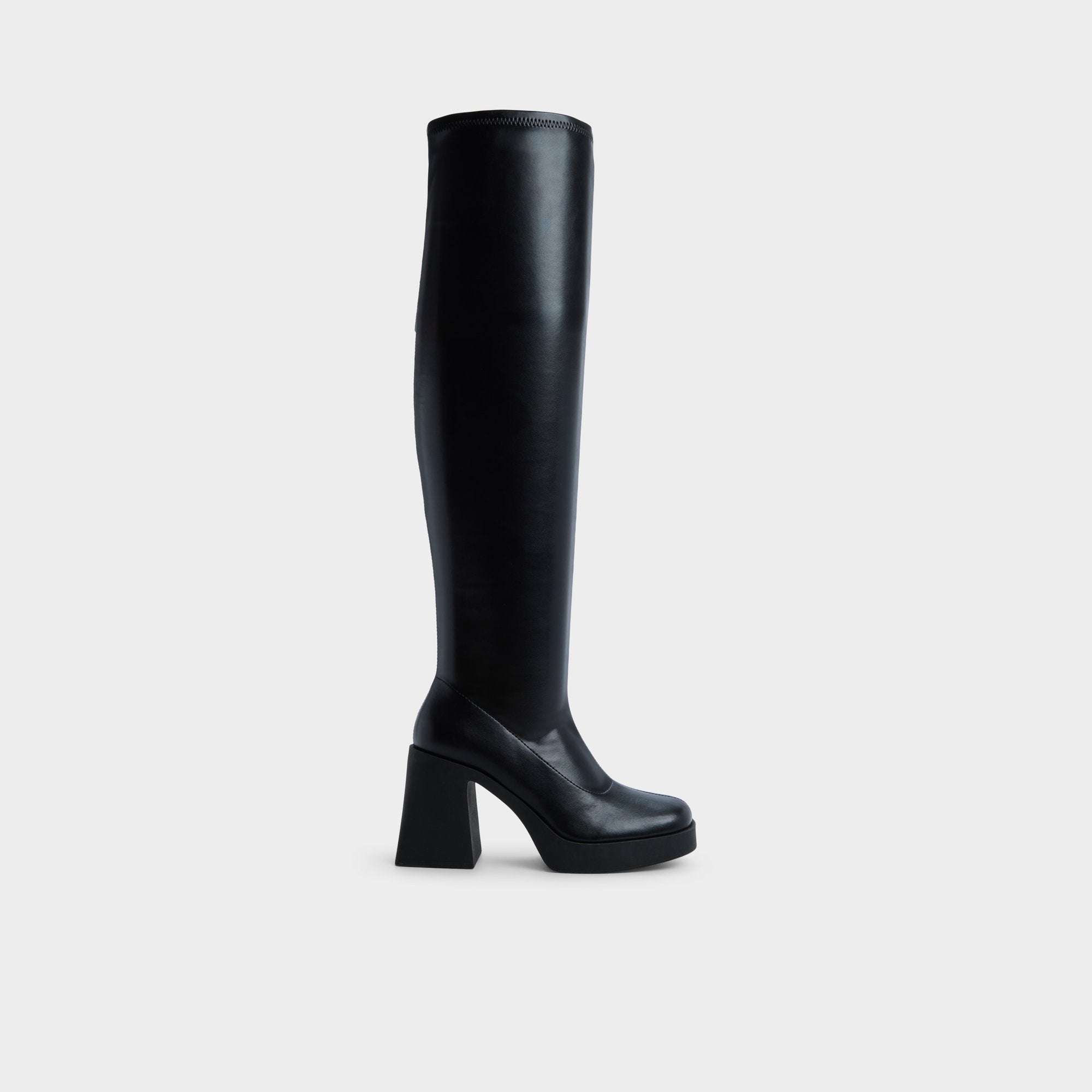 Maritza in Black - Over-the-knee boot Platform