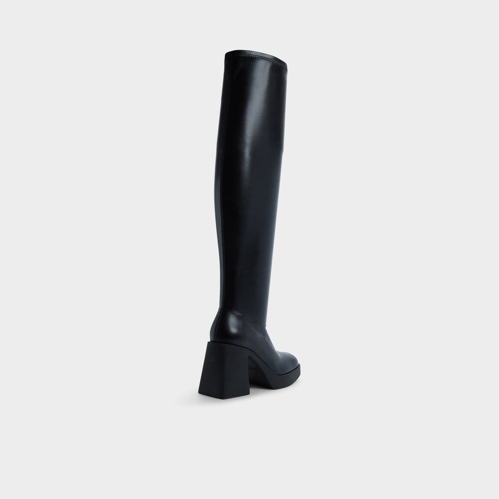 Maritza in Black - Over-the-knee boot Platform