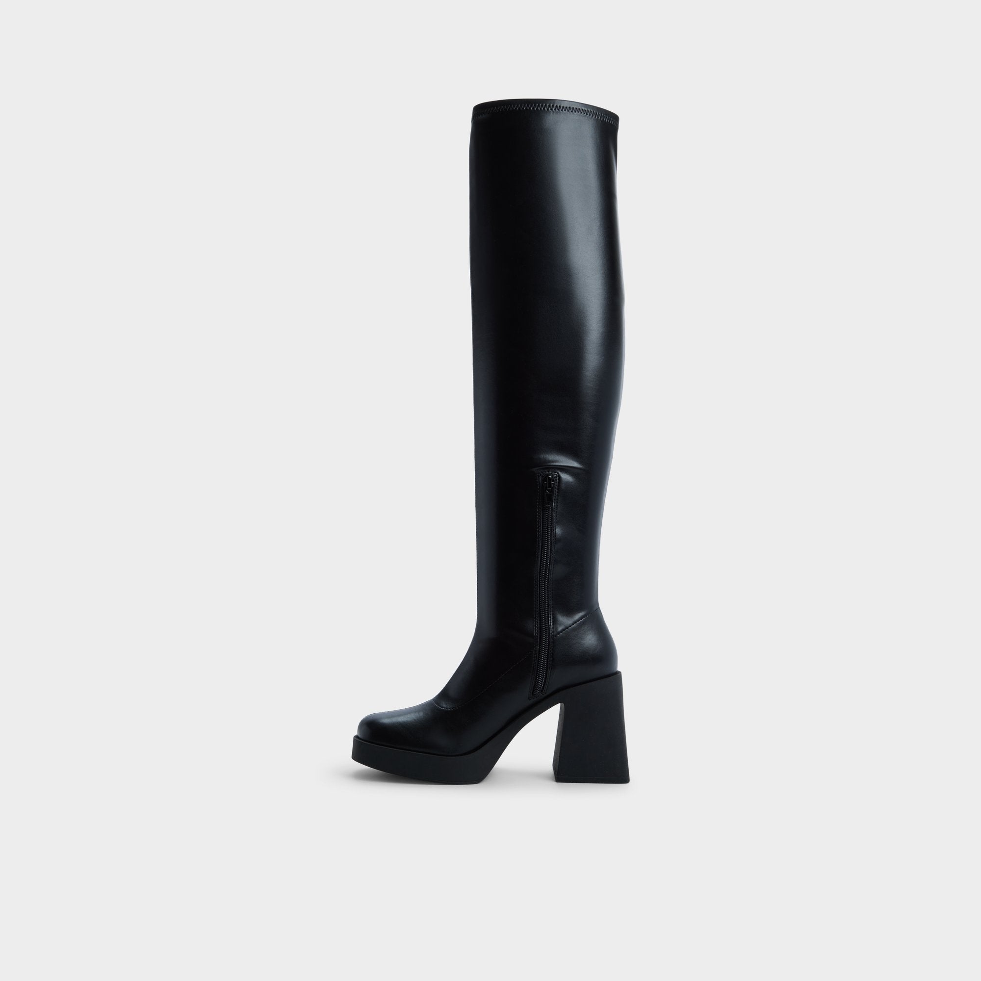 Maritza in Black - Over-the-knee boot Platform