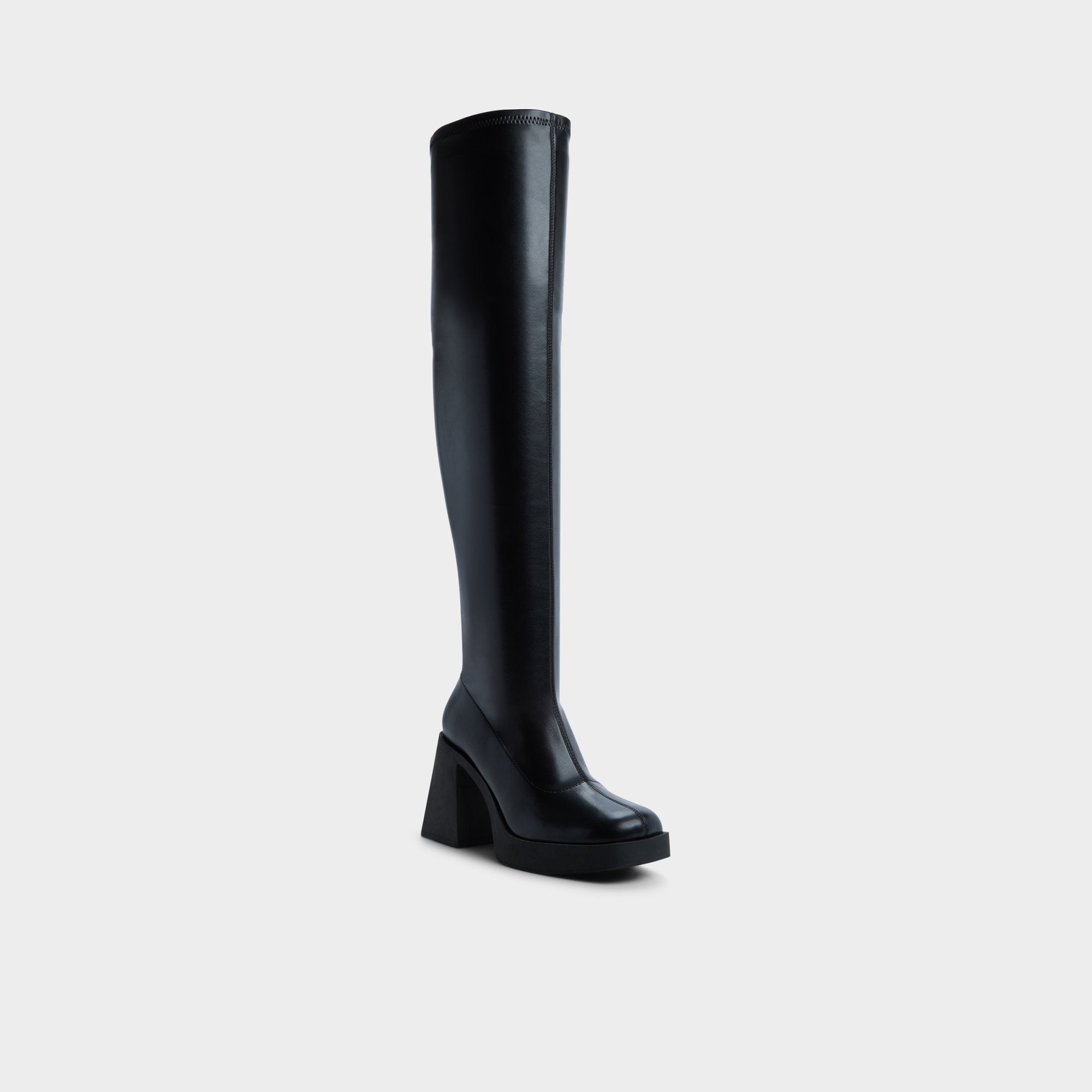 Maritza in Black - Over-the-knee boot Platform
