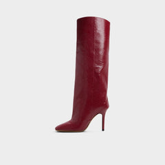 Stiletto heel Aleena in Dark Red - Knee-high boot