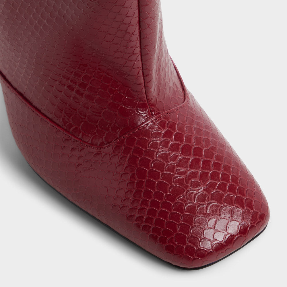 Stiletto heel Aleena in Dark Red - Knee-high boot