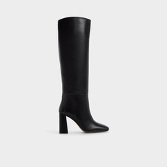 Helana in Black - Knee-high boot Block heel