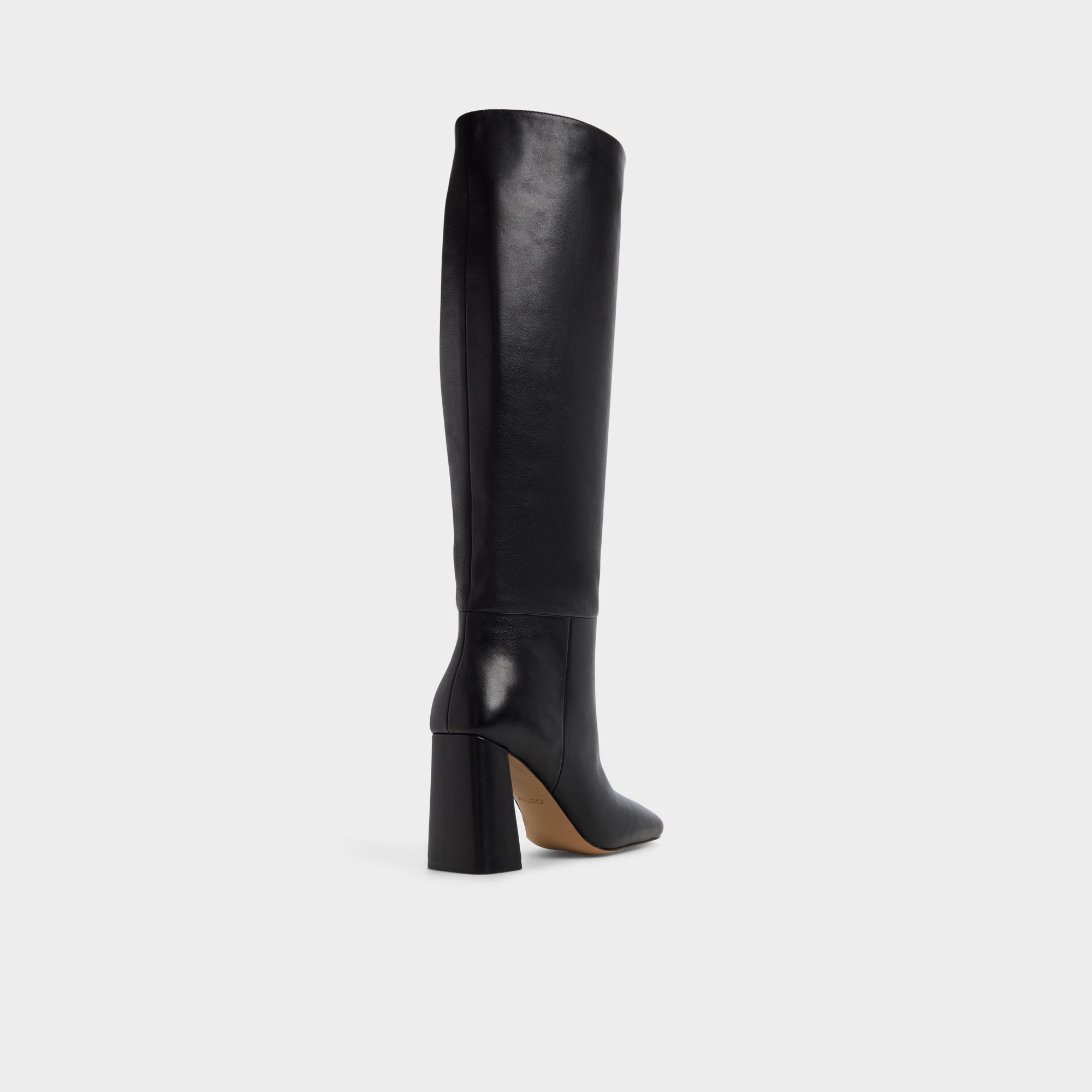 Helana in Black - Knee-high boot Block heel