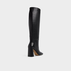 Helana in Black - Knee-high boot Block heel