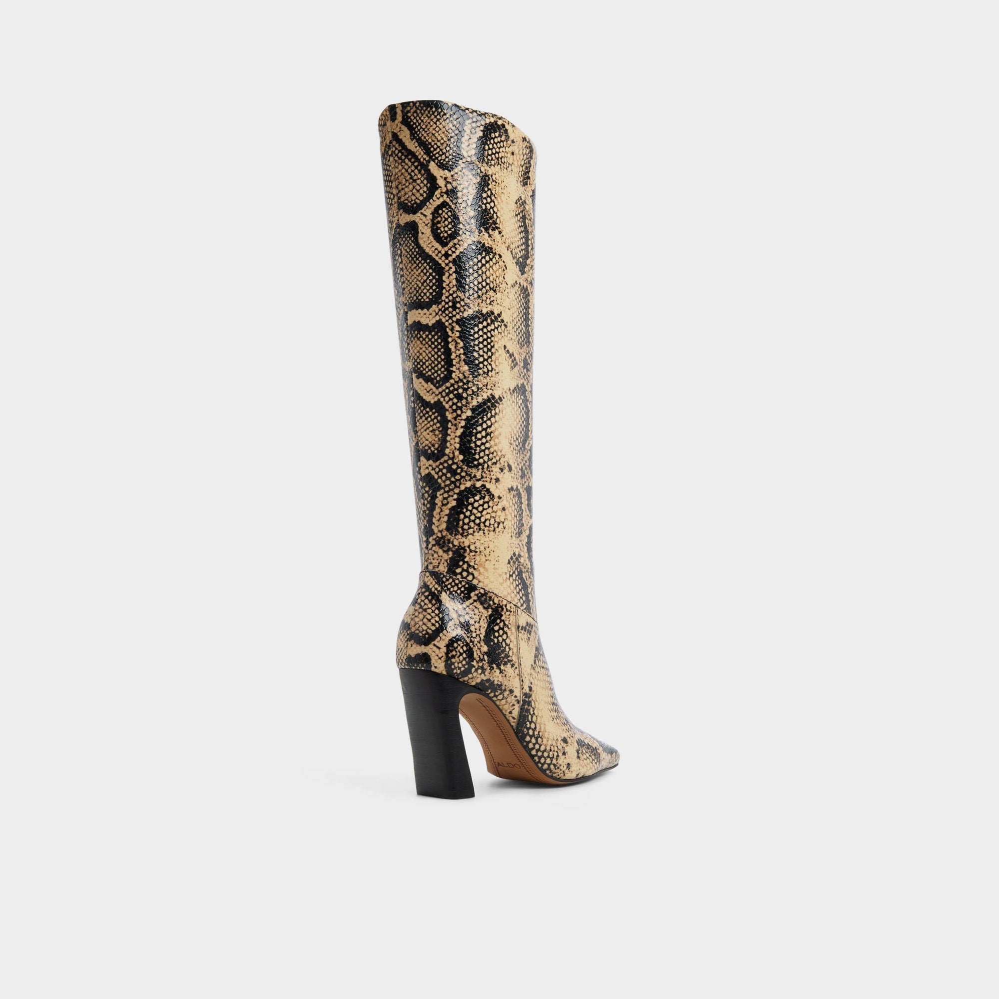 Vivienna in Brown Multi - Knee-high boot Block heel