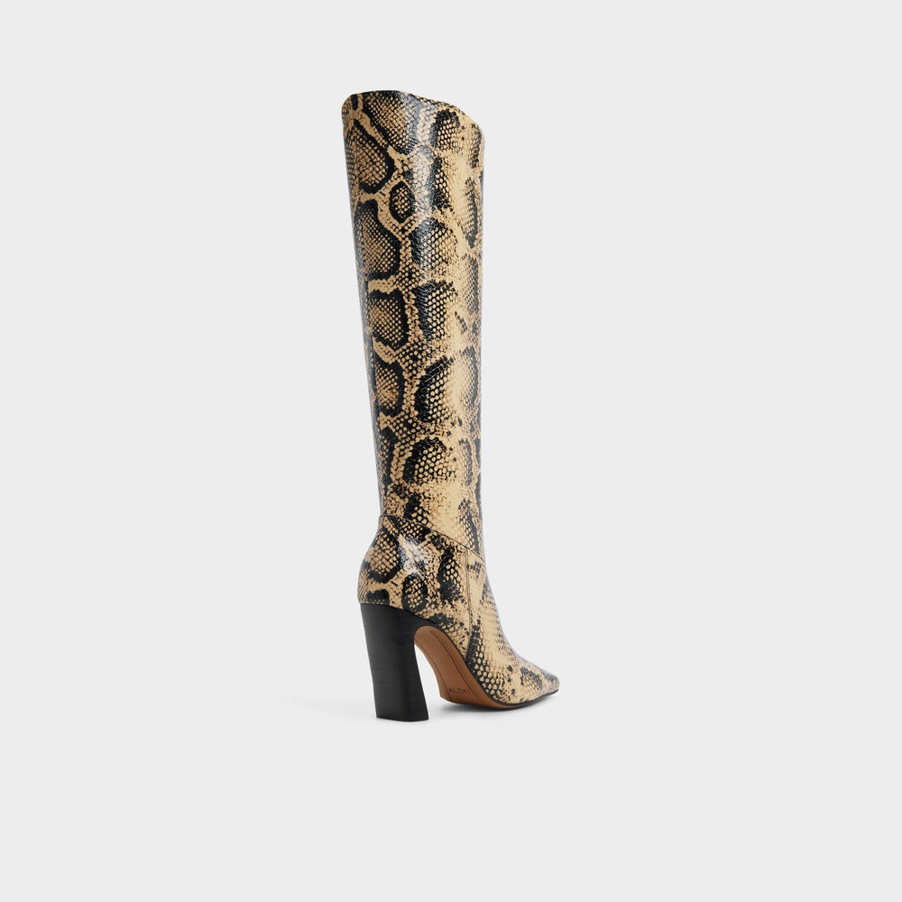 Vivienna in Brown Multi - Knee-high boot Block heel