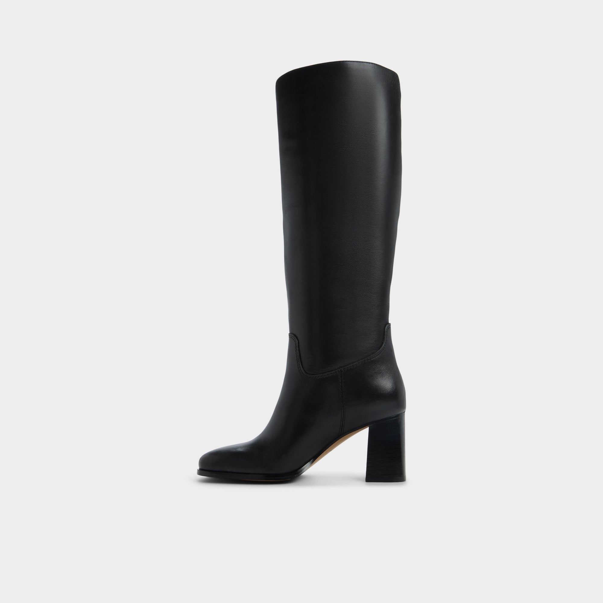 Elyze in Black - Knee-high boot Block heel