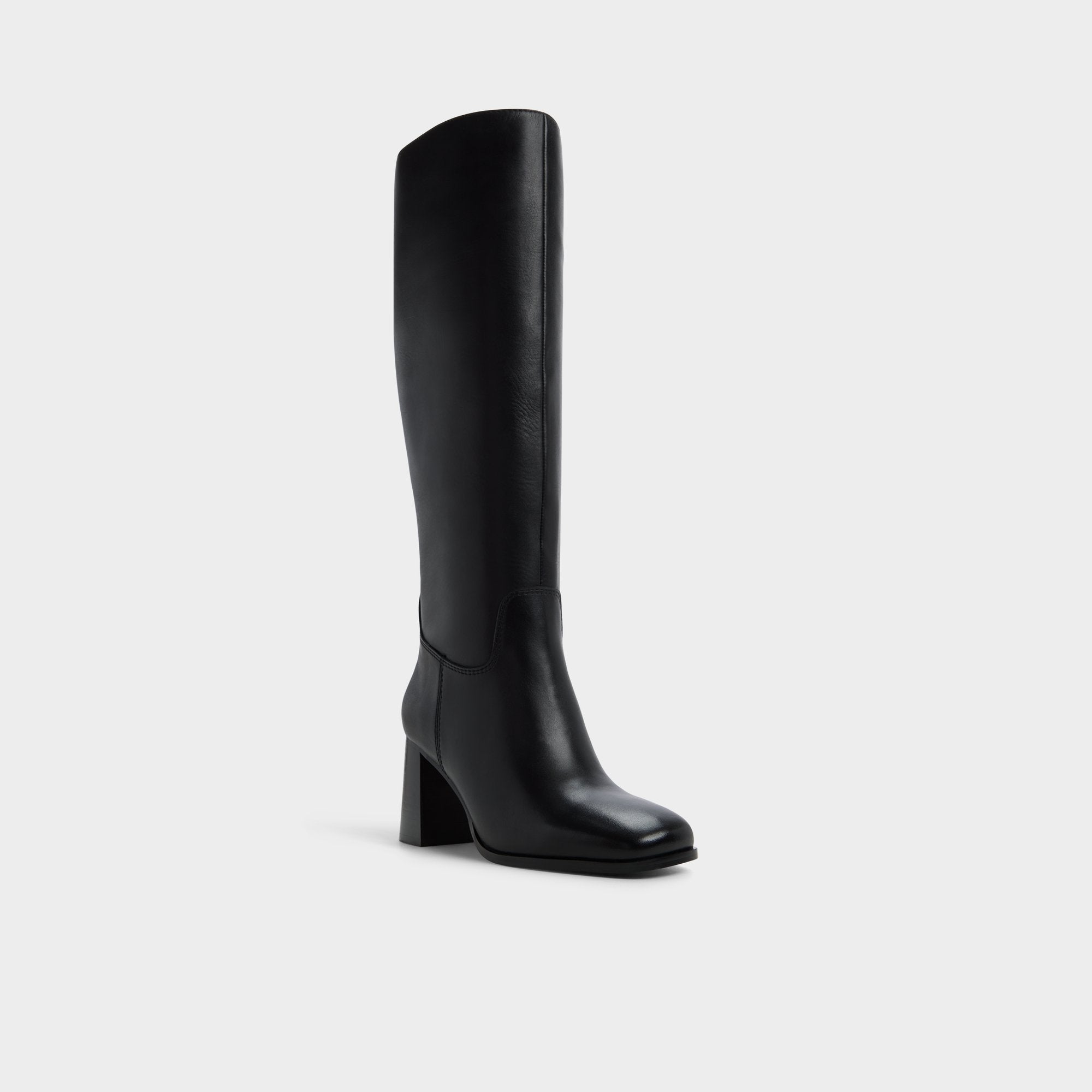 Elyze in Black - Knee-high boot Block heel
