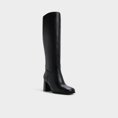 Elyze in Black - Knee-high boot Block heel